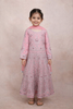 Pink Kids Lehenga Adorned with Sequins and Beads Floral Design with Dupatta