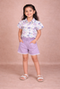 White Kids Top Adorned with Floral Design
