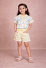 White Kids Top Adorned Floral Print Designs