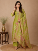Light Green Floral Design Organza Salwar Suit