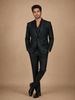 Dark Green Floral Embroidery Men's Suit