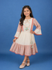 Light Orange Floral Designed Cotton Kurti