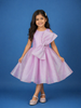 Lavender Sequin Embellished Party Wear Net Frock with Oversized Bow