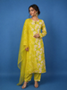 Yellow Floral Designed Cotton Salwar Suit