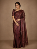 Burgundy Diamond Woven Pure Kanchipuram Silk Saree