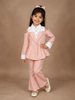 Peach with White Cotton Shirt and Pant