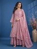 Dusty Rose Pink Floral Printed Cotton Salwar Suit Set