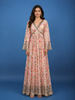 Light Pink Floral Printed Anarkali Georgette Gown