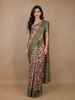 Beige Floral Designed Cotton Fancy Saree