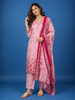 Pink Floral Designed Cotton Salwar Suit