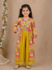 Gemon Green Floral Printed Georgette Party Wear Palazzo Suit for Girls