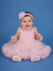Baby Pink Floral Embellishment Design Net Frock