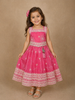 Pink Floral Designed Semi Silk Lehenga