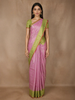 Pink Floral Woven Design Art Silk Saree