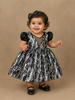 Black Sequin Designed Party Gown for Girls