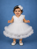 White Embellished Design Net Frock