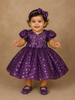 Purple Sequin Designed Party Gown for Girls