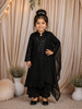 Black Heavy Sequins and Thread Embroidered Design Georgette Kids Palazzo Suit