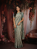 Light Beige Kalamkari Printed Design Semi Silk Saree