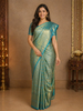 Sky Blue Butta Woven Pure Kanchipuram Silk Saree