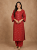 Red Diamond Designed Cotton Salwar Suit