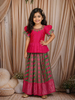 Pink and Green  Zari Woven Design Art Silk Kids Pattu Pavadai