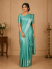 Blue Floral Woven Pure Kanchipuram Silk Saree