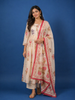 Light Peach Floral Designed Cotton Salwar Suit
