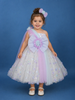 Pastel Purple Rainbow Butterfly Embellished Net Gown