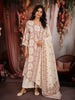 Soft Ivory Cream Floral Printed Design Cotton Salwar Suit with Dupatta
