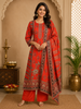 Orange Diamond Designed Cotton Salwar Suit