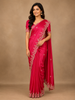 Rani Pink Sequin Emroidered Satin Saree