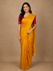 Mustard Yellow Woven Design Pure Kanchipuram Silk Saree