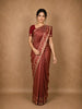 Deep Red Animal Design Kanchipuram Silk Saree