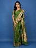 Green Peacock Designed Soft Silk Saree
