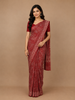 Dark Red Warli Designed Soft Silk Saree