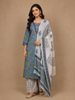 Green Floral Design Printed Cotton Salwar Suit