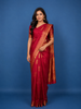 Rani Pink Woven Gold Zari Temple Border Kanchipuram Silk Saree