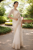 White Floral Embroidery Organza Designer Saree
