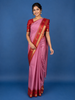 Light Pink Zari Woven Pure Kanchipuram Silk Saree