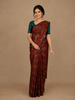 Brown Zigzag Design Kota Cotton Saree