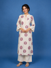 Ivory Floral Printed Cotton Salwar Suit