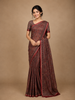Maroon Ajrakh Floral And Geometric Printed Cotton Saree