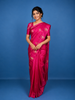 Charming Rani Pink Floral Design Banarasi Silk Saree
