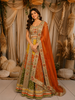 Multicolor Sequins and Beads Embroidered Design Silk Lehenga with Dupatta
