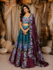 Deep Wine and Blue Sequins and Beads Embroidered Design Party Lehenga with Dupatta