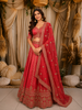 Queen Pink Floral Sequins and Zari Embroidered Design Tissue Silk Designer Lehenga with Dupatta