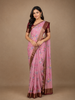 Pink Floral Printed Chiffon Saree