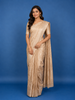 Beige Floral Design Banarasi Silk Saree