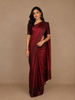 Maroon Peacock Motif Woven Pure Kanchipuram Silk Saree